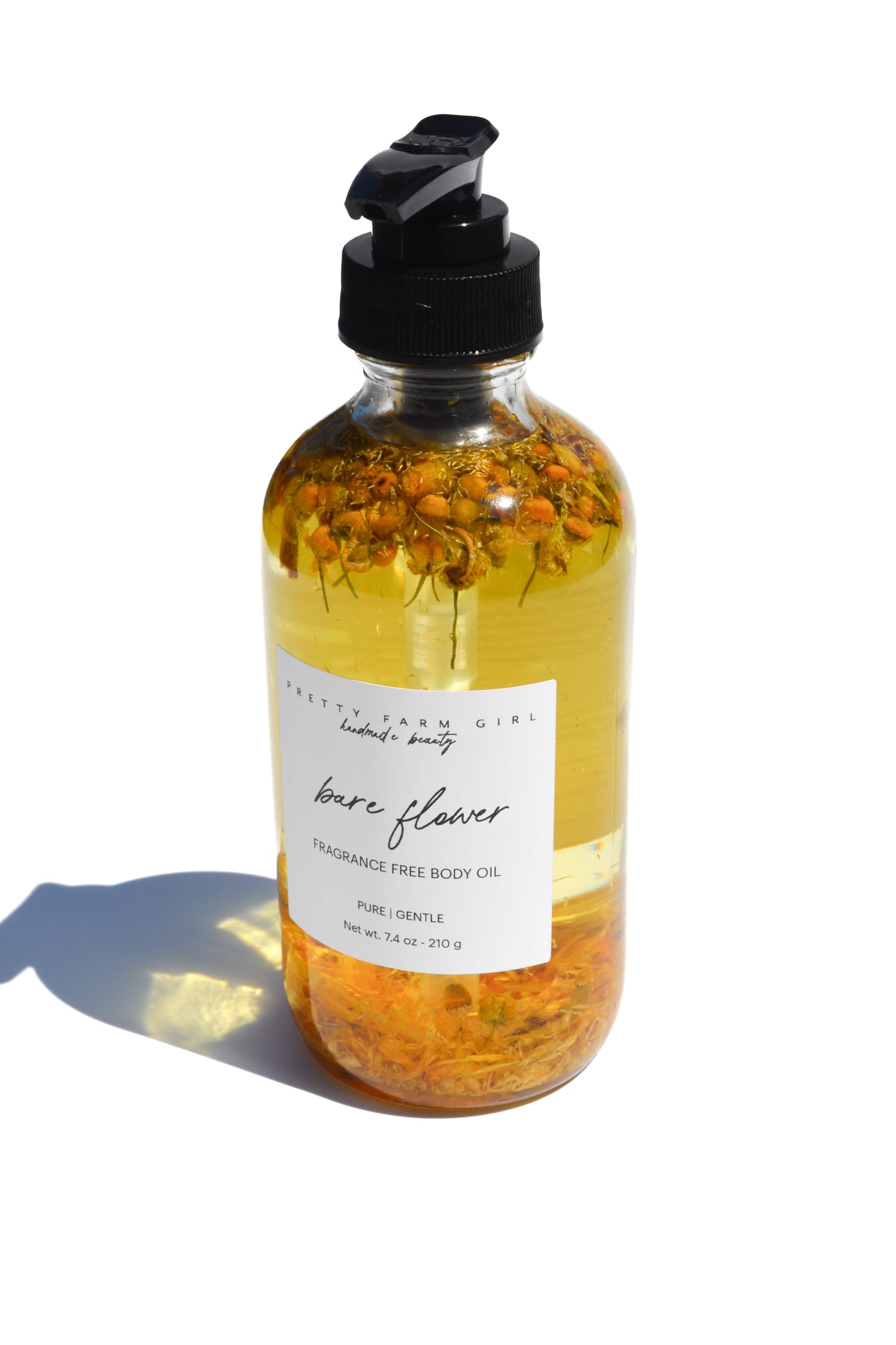 Bare Flower Natural Fragrance Free Body Oil - Best for Sensitive Skin