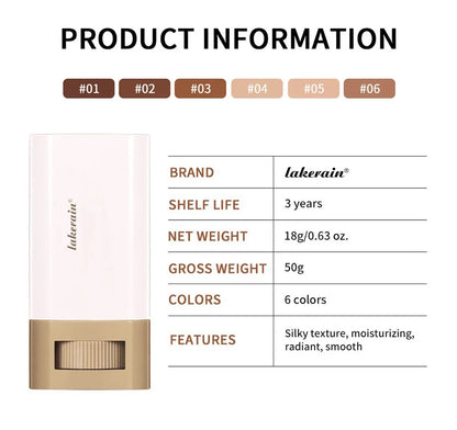 Foundation Stick Balm Skin Bronze Tint Eraser Foundation Stick Smooth Plumper Long-lasting Flawless Makeup Face Beauty Cosmetics