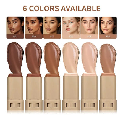 Foundation Stick Balm Skin Bronze Tint Eraser Foundation Stick Smooth Plumper Long-lasting Flawless Makeup Face Beauty Cosmetics
